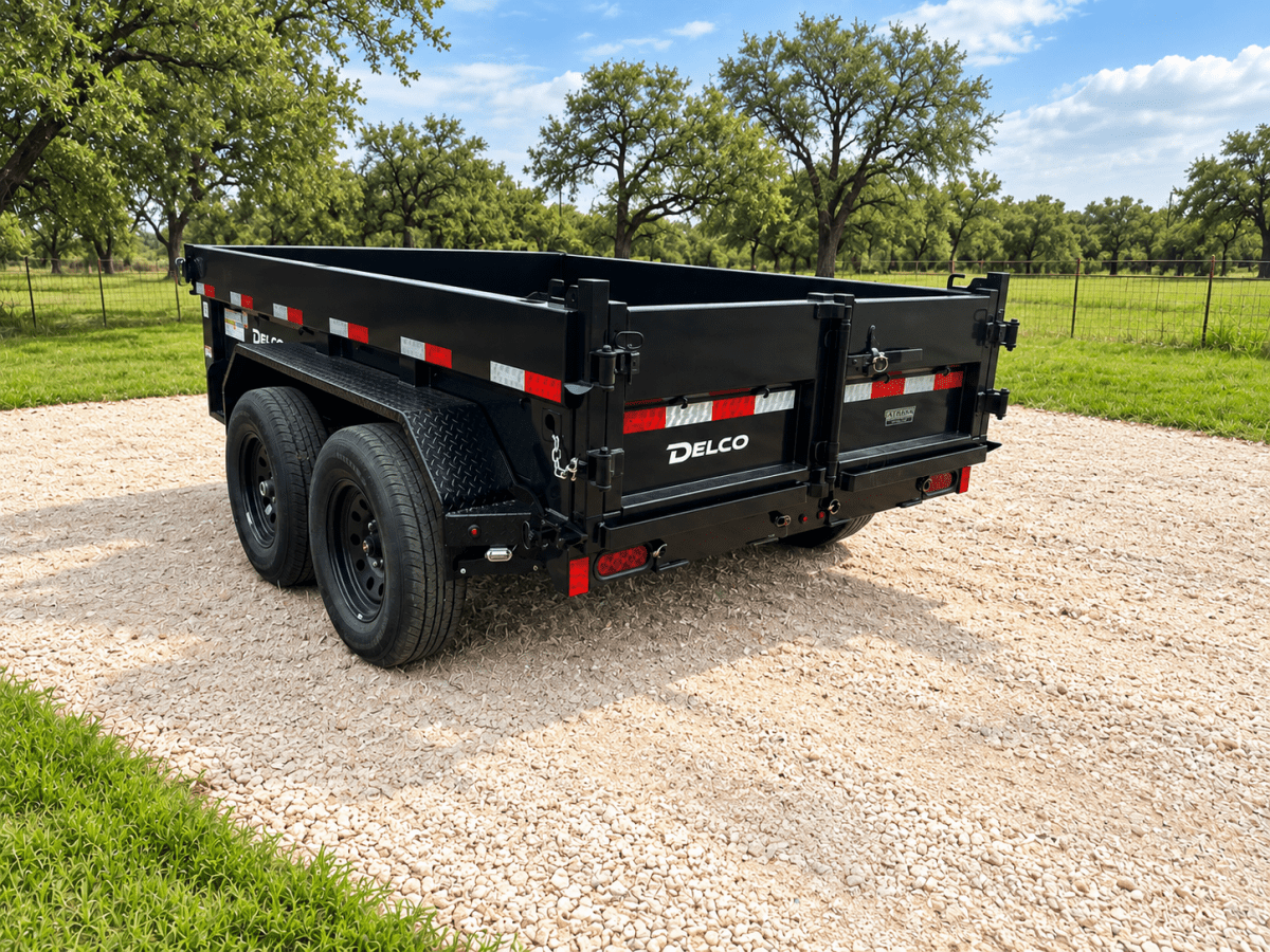 Delco 60"x10' Dump Tandem Bumper 7K- BLACK 8717 - J4 Trailer