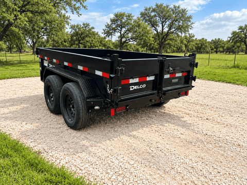 Delco 60"x10' Dump Tandem Bumper 7K- BLACK 8717 - J4 Trailer