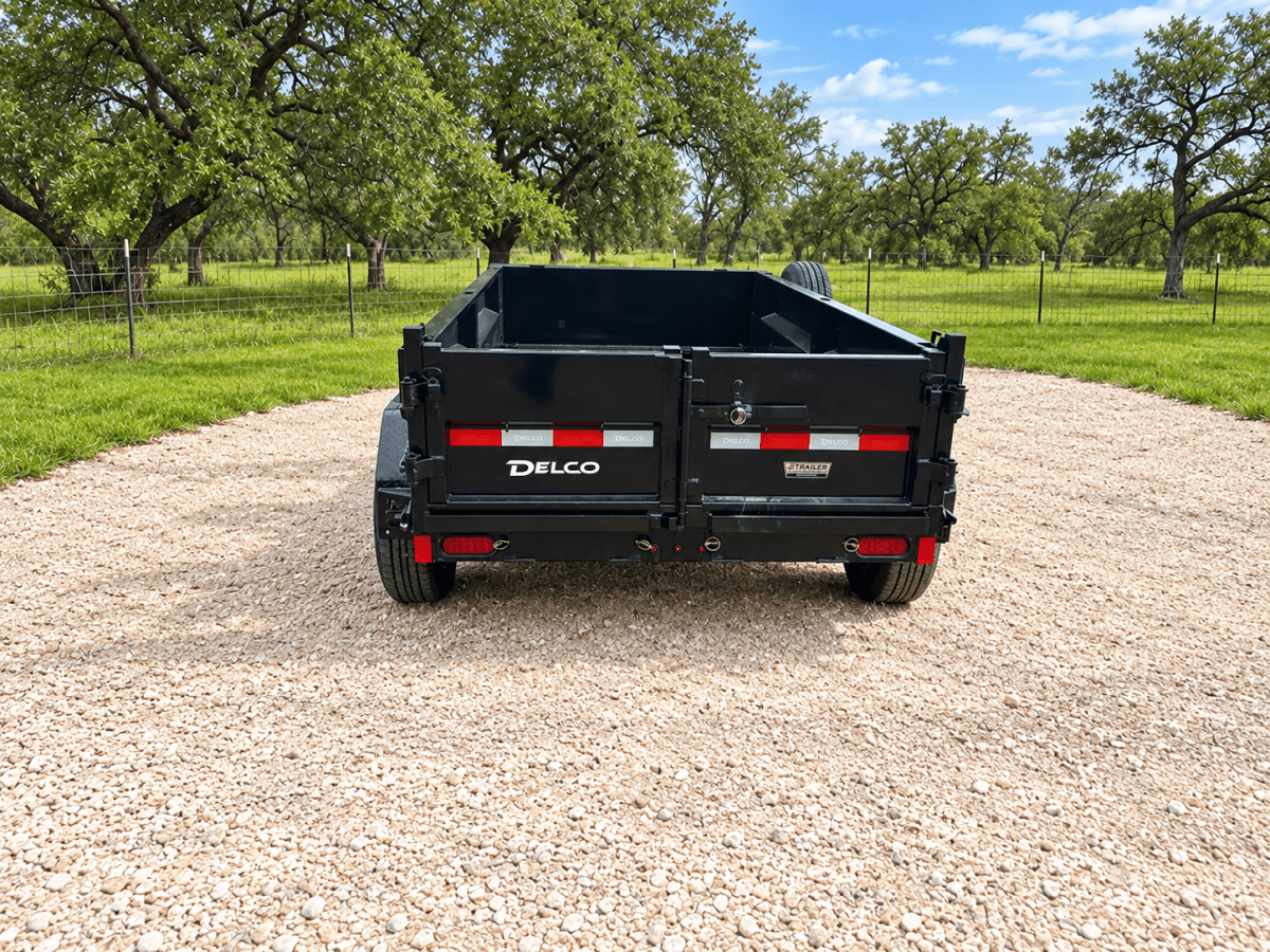 Delco 60"x10' Dump Tandem Bumper 7K- BLACK 8717 - J4 Trailer