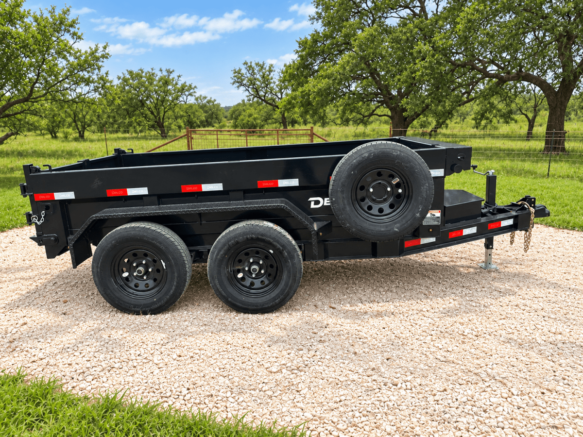 Delco 60"x10' Dump Tandem Bumper 7K- BLACK 8717 - J4 Trailer