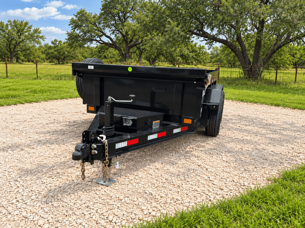 Delco 60"x10' Dump Tandem Bumper 7K- BLACK 8717 - J4 Trailer