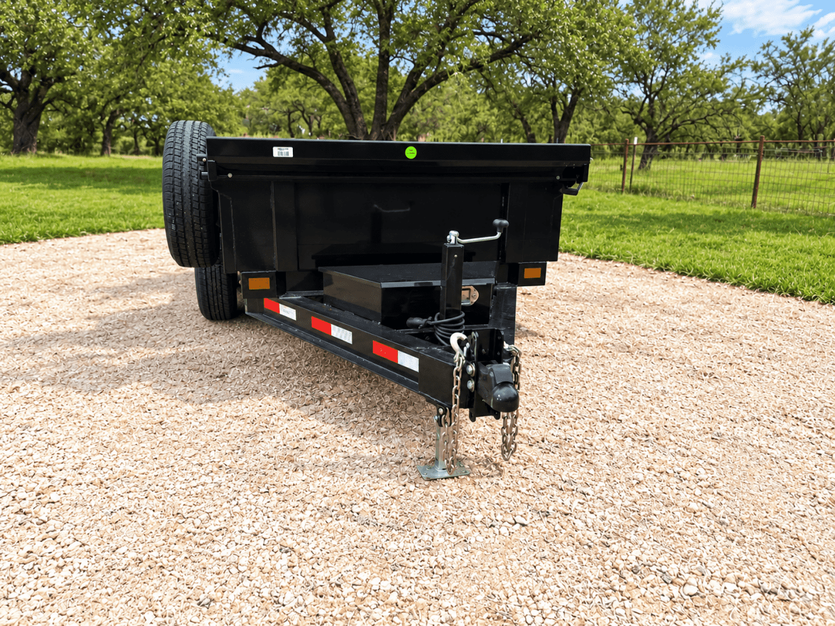 Delco 60"x10' Dump Tandem Bumper 7K- BLACK 8717 - J4 Trailer