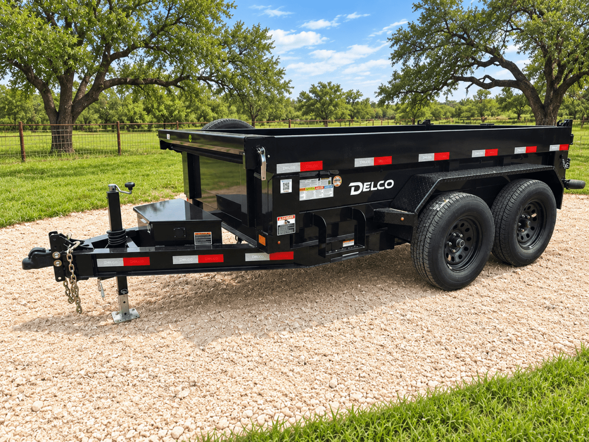 Delco 60"x10' Dump Tandem Bumper 7K- BLACK 8717 - J4 Trailer