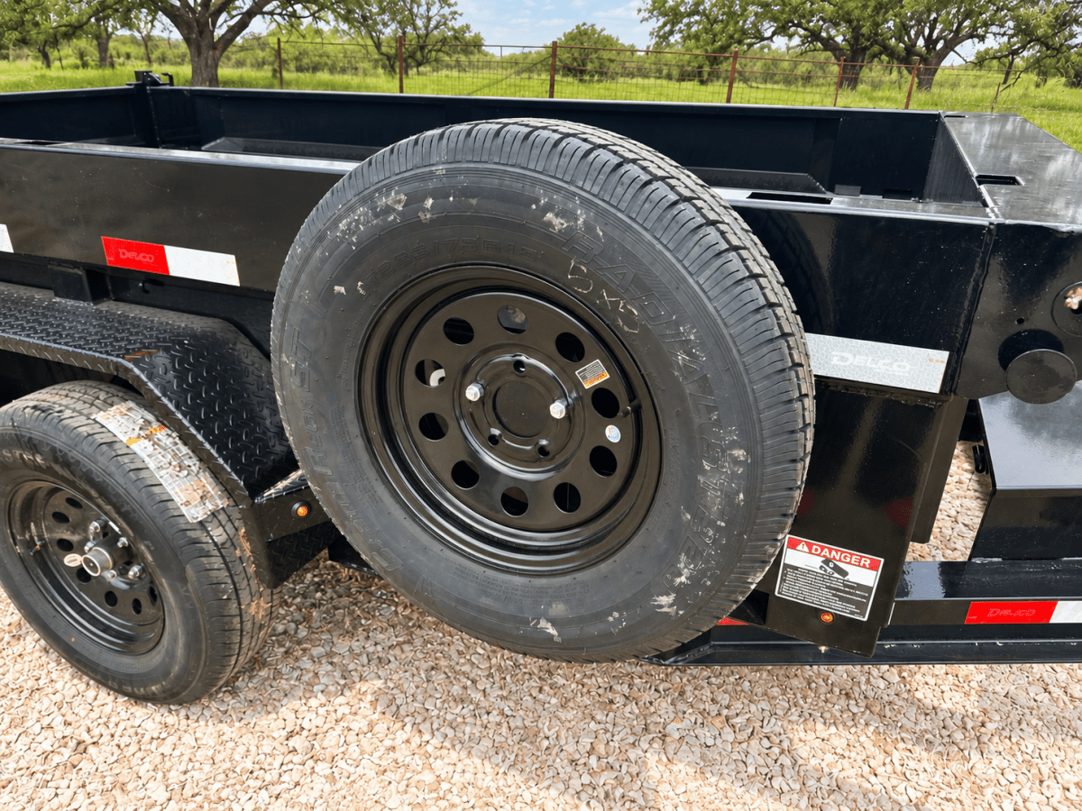 Delco 60"x10' Dump Tandem Bumper 7K- BLACK 8717 - J4 Trailer