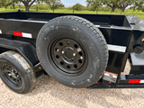 Delco 60"x10' Dump Tandem Bumper 7K- BLACK 8717 - J4 Trailer