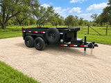 Delco 60"x10' Dump Tandem Bumper 7K- BLACK 8717 - J4 Trailer