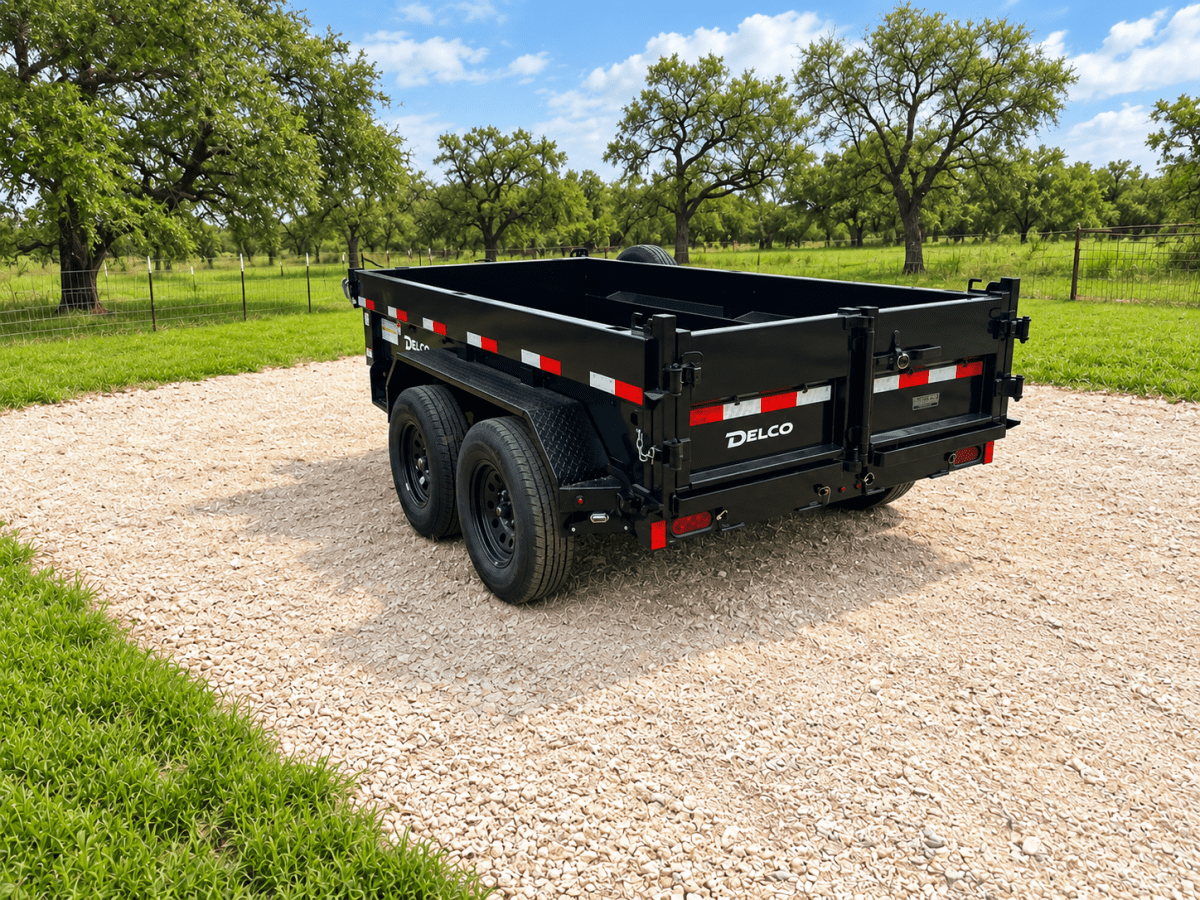 Delco 60"x10' Dump Tandem Bumper 7K- BLACK 8717 - J4 Trailer