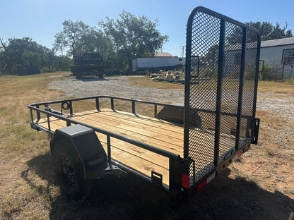 Delco 60"x10' Pipe Frame Utility BLACK 3.5K Single Axle-7543 - J4 Trailer