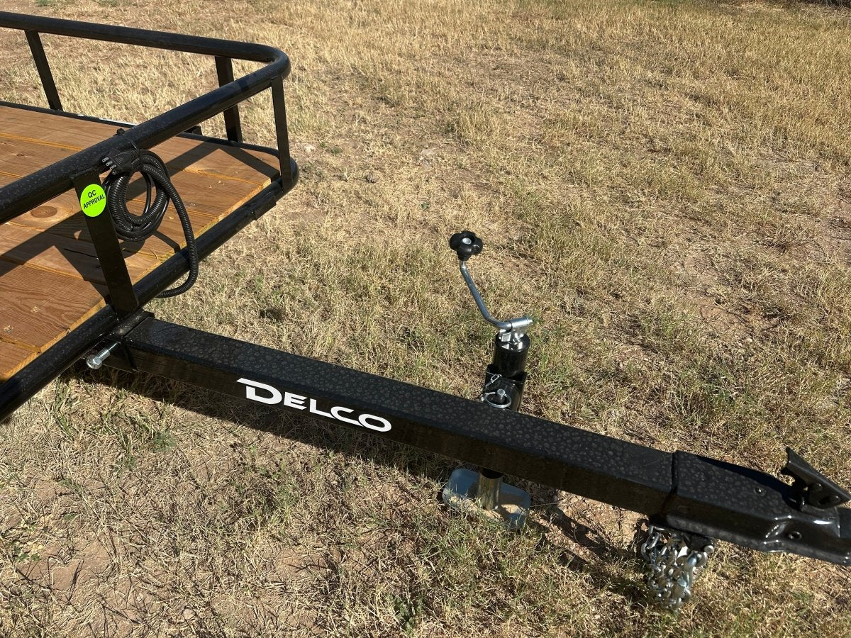 Delco 60"x10' Pipe Frame Utility BLACK 3.5K Single Axle-7543 - J4 Trailer