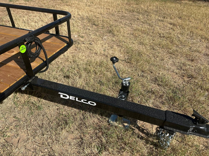 Delco 60"x10' Pipe Frame Utility BLACK 3.5K Single Axle-7543 - J4 Trailer
