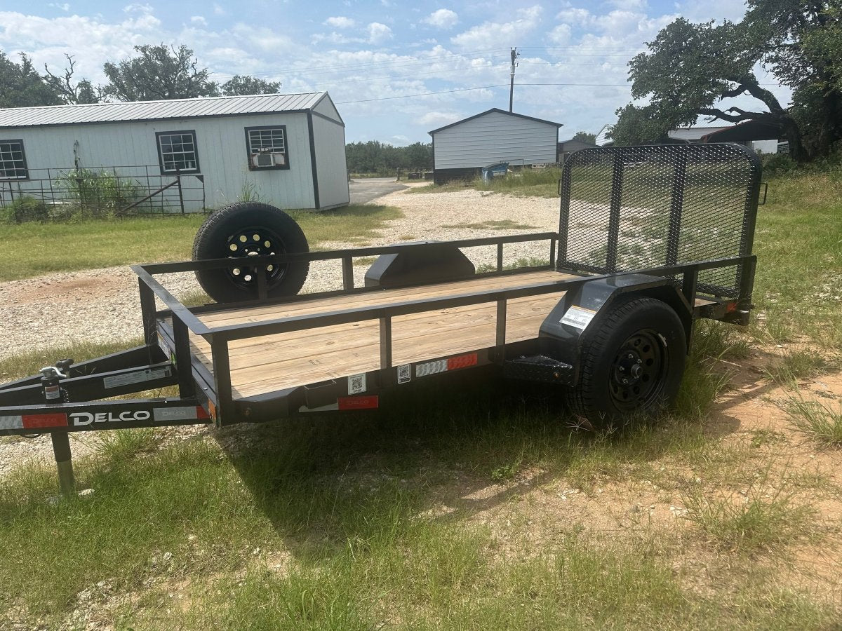 Delco 60"x10' Utility BLACK 3.5K Single Axle -6495 - J4 Trailer