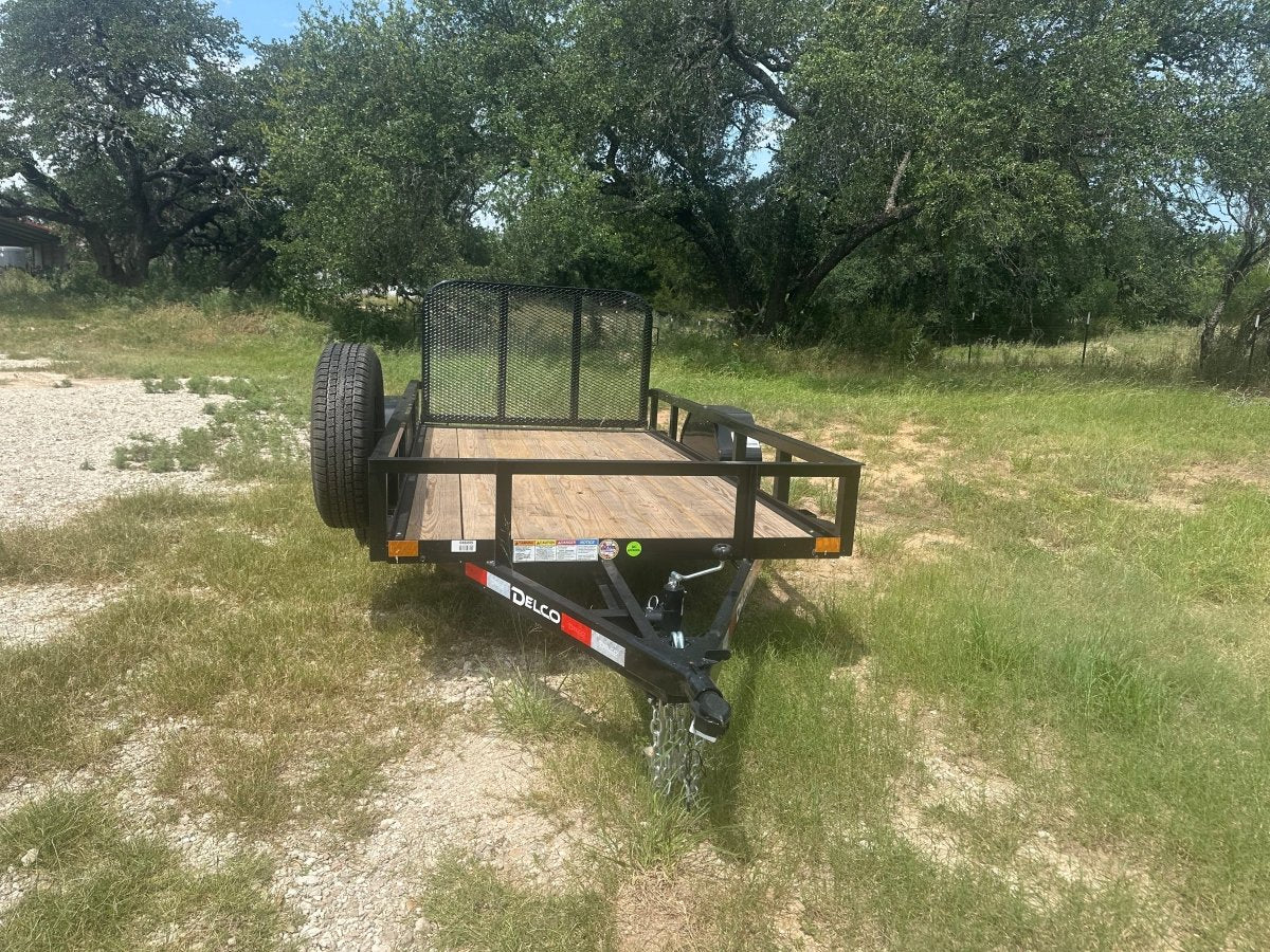 Delco 60"x10' Utility BLACK 3.5K Single Axle -6495 - J4 Trailer