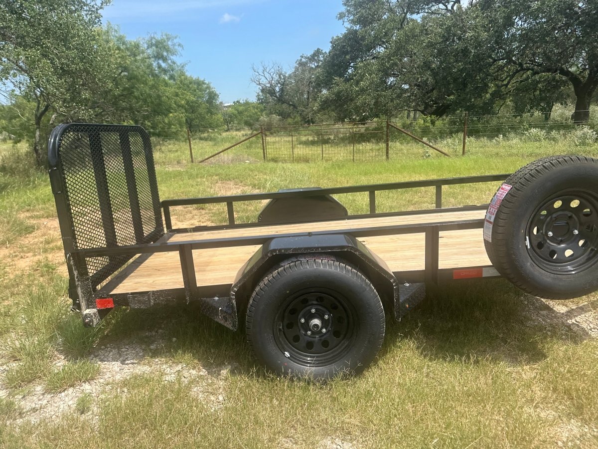 Delco 60"x10' Utility BLACK 3.5K Single Axle -6495 - J4 Trailer