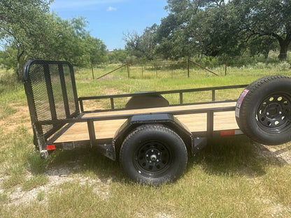 Delco 60"x10' Utility BLACK 3.5K Single Axle -6495 - J4 Trailer