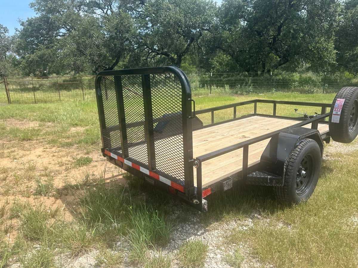 Delco 60"x10' Utility BLACK 3.5K Single Axle -6495 - J4 Trailer
