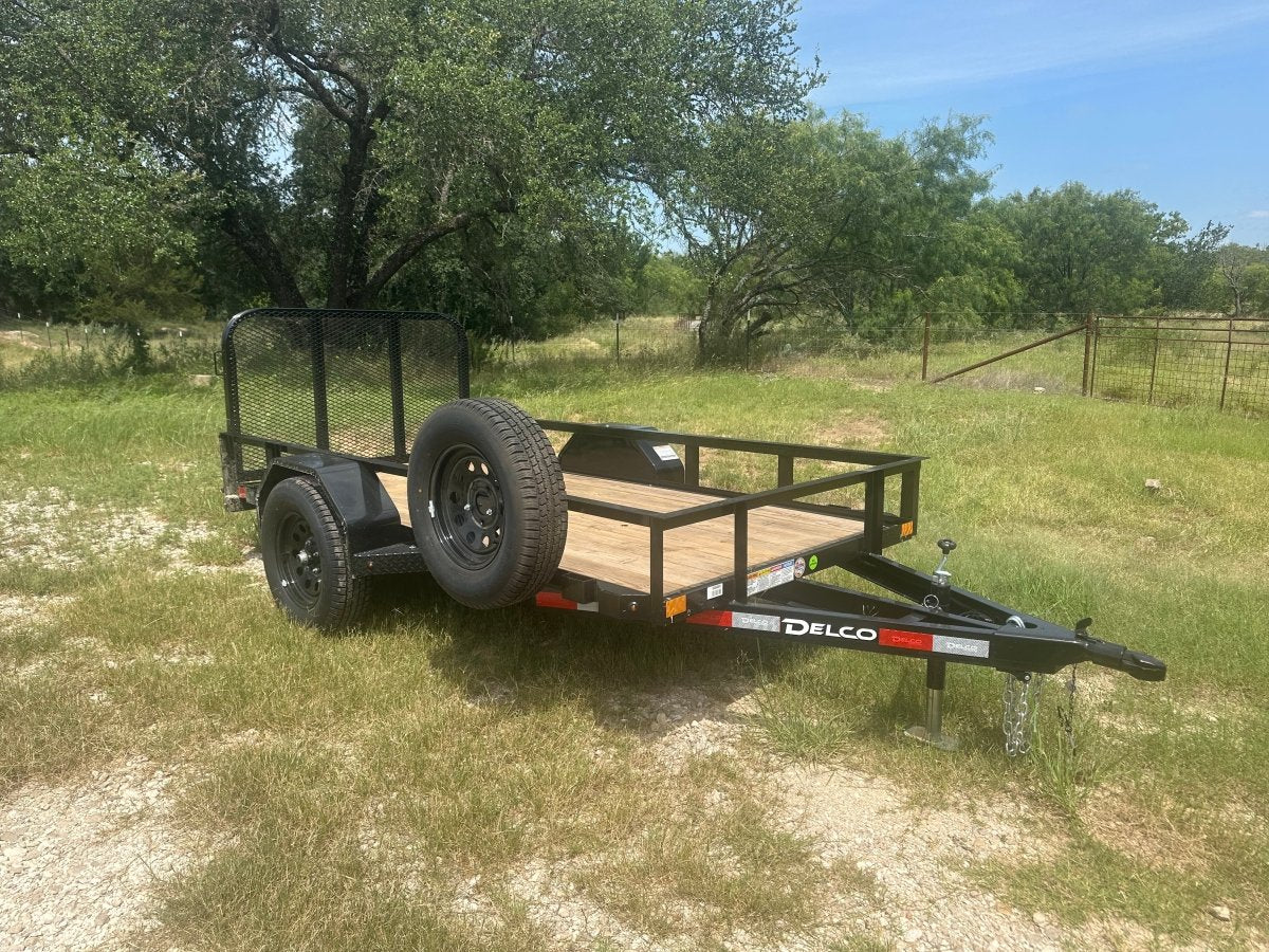 Delco 60"x10' Utility BLACK 3.5K Single Axle -6495 - J4 Trailer