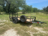 Delco 60"x10' Utility BLACK 3.5K Single Axle -6495 - J4 Trailer