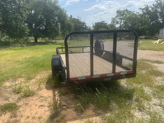 Delco 60"x10' Utility BLACK 3.5K Single Axle -6495 - J4 Trailer