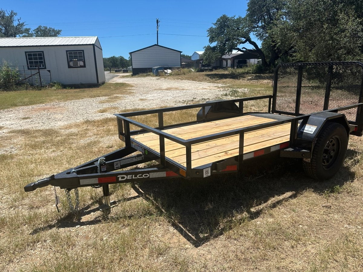 Delco 60"x10' Utility BLACK 3.5K Single Axle -7544 - J4 Trailer