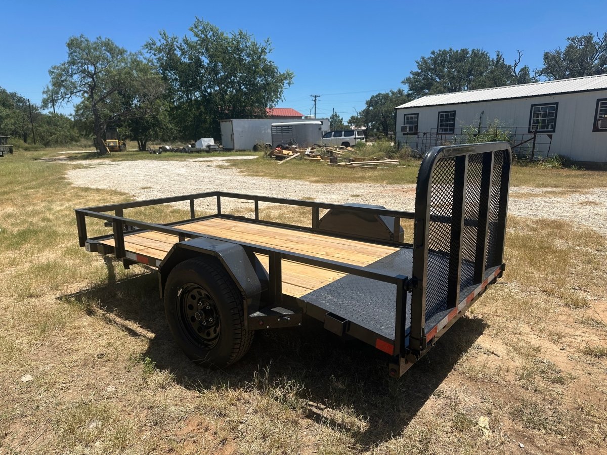 Delco 60"x10' Utility BLACK 3.5K Single Axle -7544 - J4 Trailer