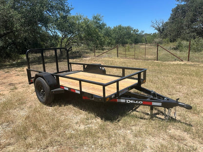 Delco 60"x10' Utility BLACK 3.5K Single Axle -7544 - J4 Trailer