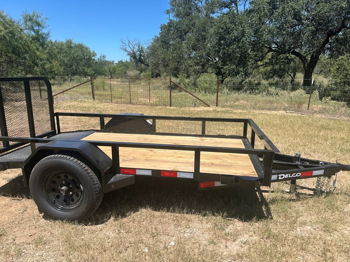 Delco 60"x10' Utility BLACK 3.5K Single Axle -7544 - J4 Trailer