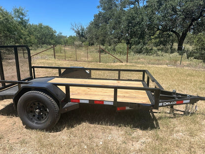 Delco 60"x10' Utility BLACK 3.5K Single Axle -7544 - J4 Trailer