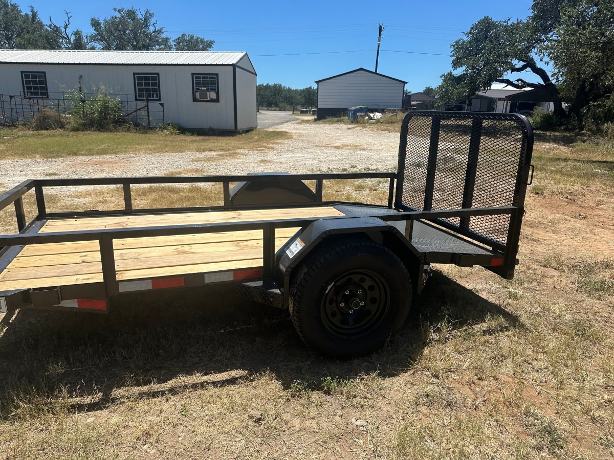 Delco 60"x10' Utility BLACK 3.5K Single Axle -7544 - J4 Trailer