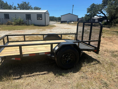 Delco 60"x10' Utility BLACK 3.5K Single Axle -7544 - J4 Trailer