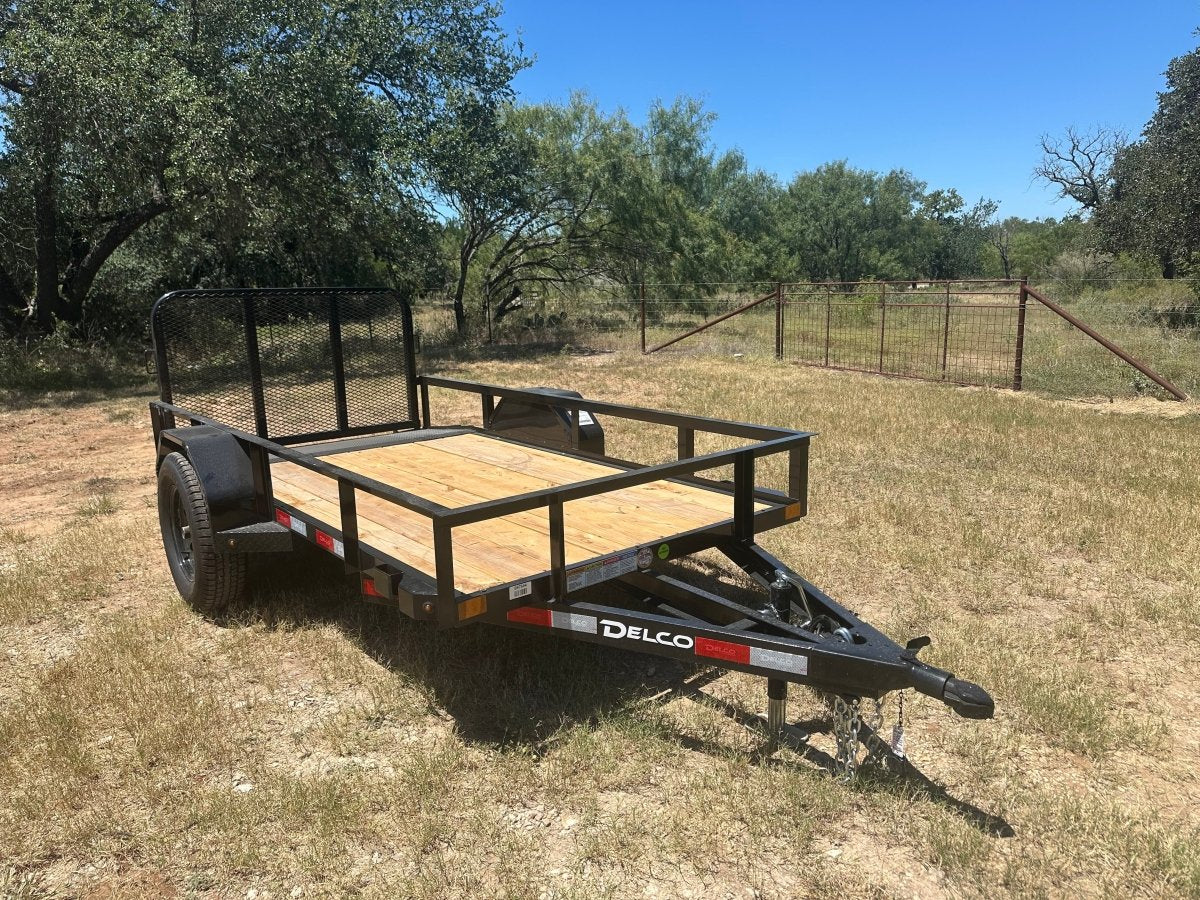 Delco 60"x10' Utility BLACK 3.5K Single Axle -7544 - J4 Trailer