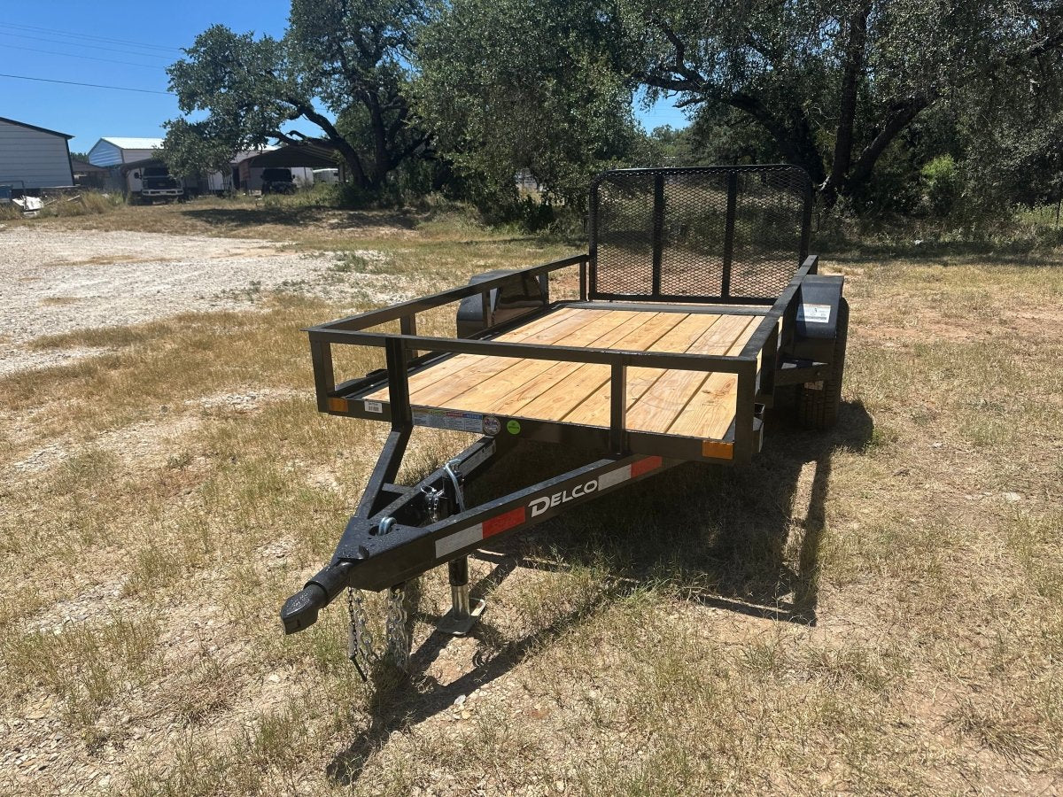 Delco 60"x10' Utility BLACK 3.5K Single Axle -7544 - J4 Trailer