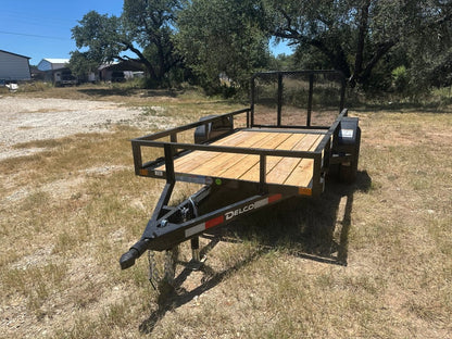 Delco 60"x10' Utility BLACK 3.5K Single Axle -7544 - J4 Trailer