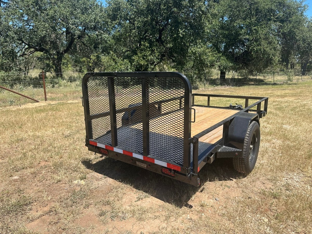 Delco 60"x10' Utility BLACK 3.5K Single Axle -7544 - J4 Trailer