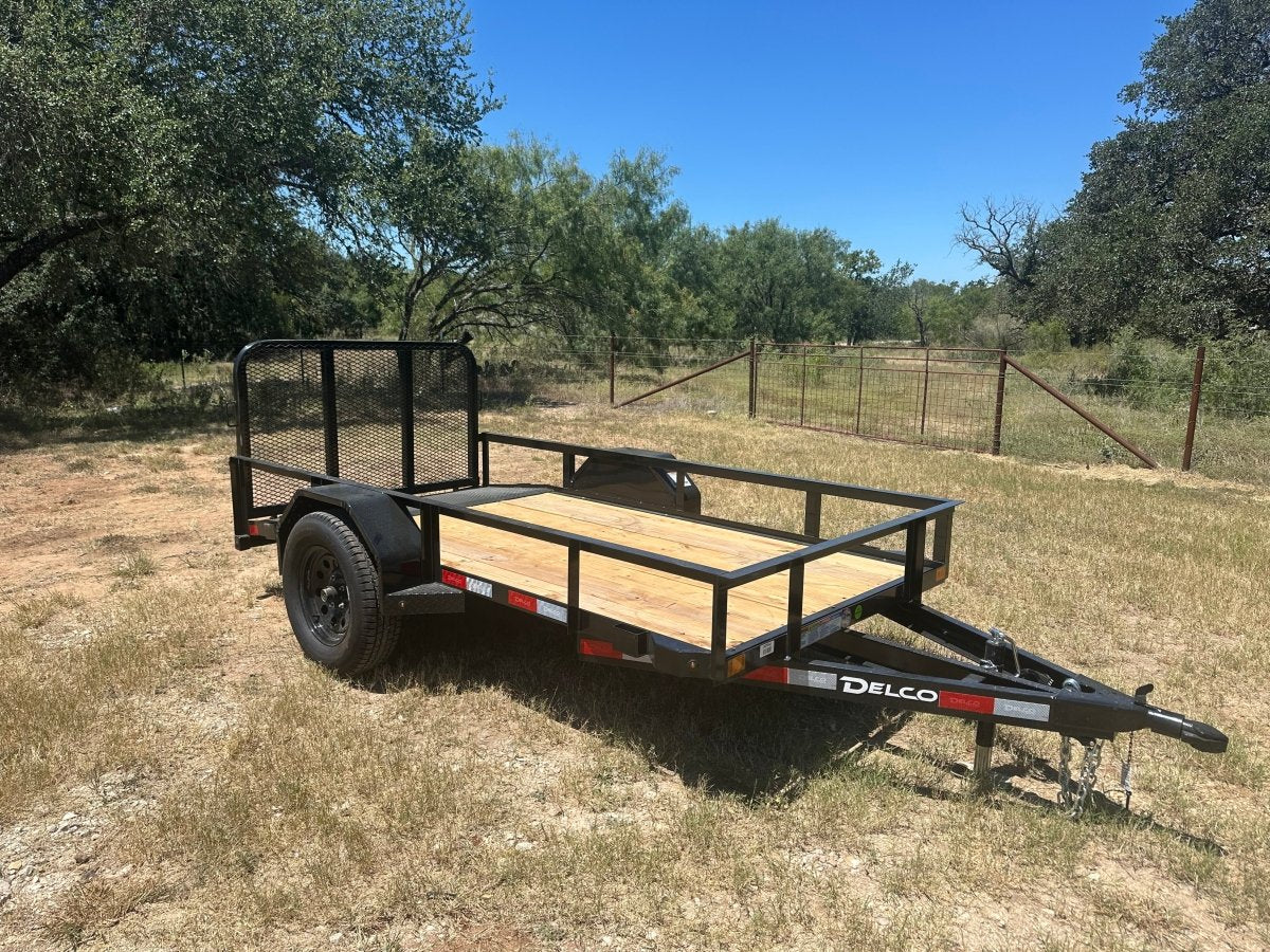 Delco 60"x10' Utility BLACK 3.5K Single Axle -7544 - J4 Trailer