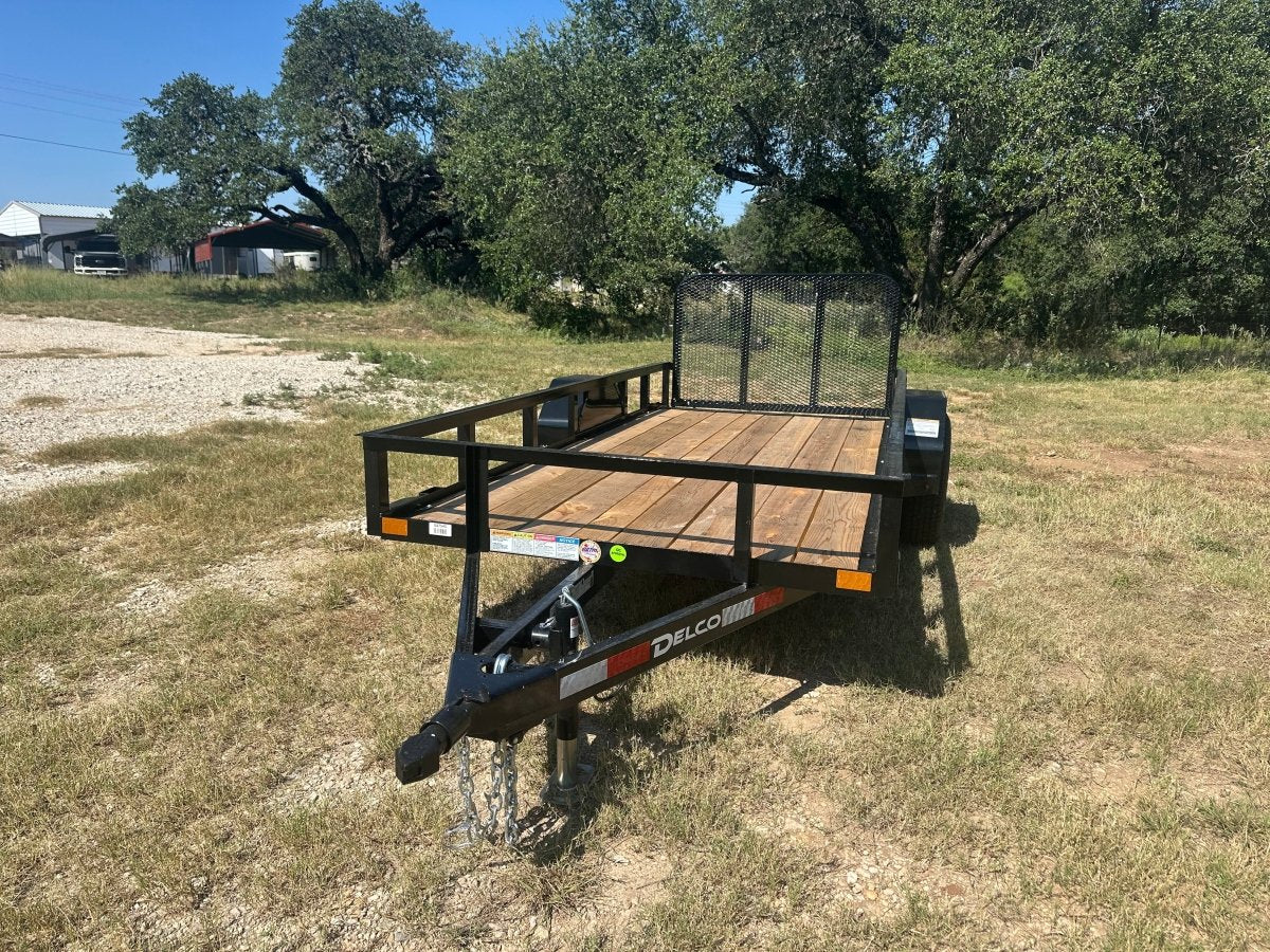 Delco 60"x12' Utility BLACK 3.5K Single Axle -7545 - J4 Trailer