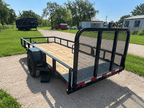 Delco 60"x12' Utility BLACK 3.5K Single Axle -7545 - J4 Trailer
