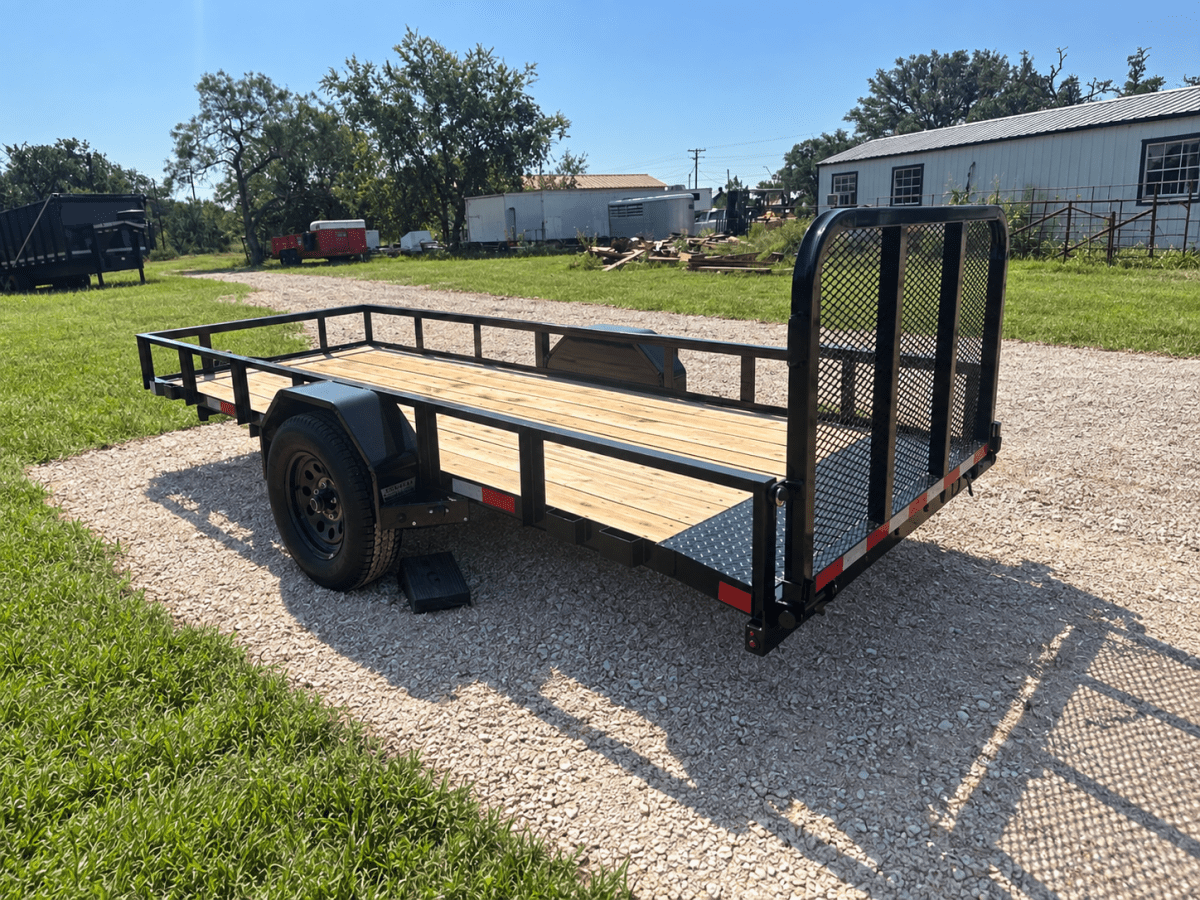 Delco 60"x12' Utility BLACK 3.5K Single Axle -7545 - J4 Trailer
