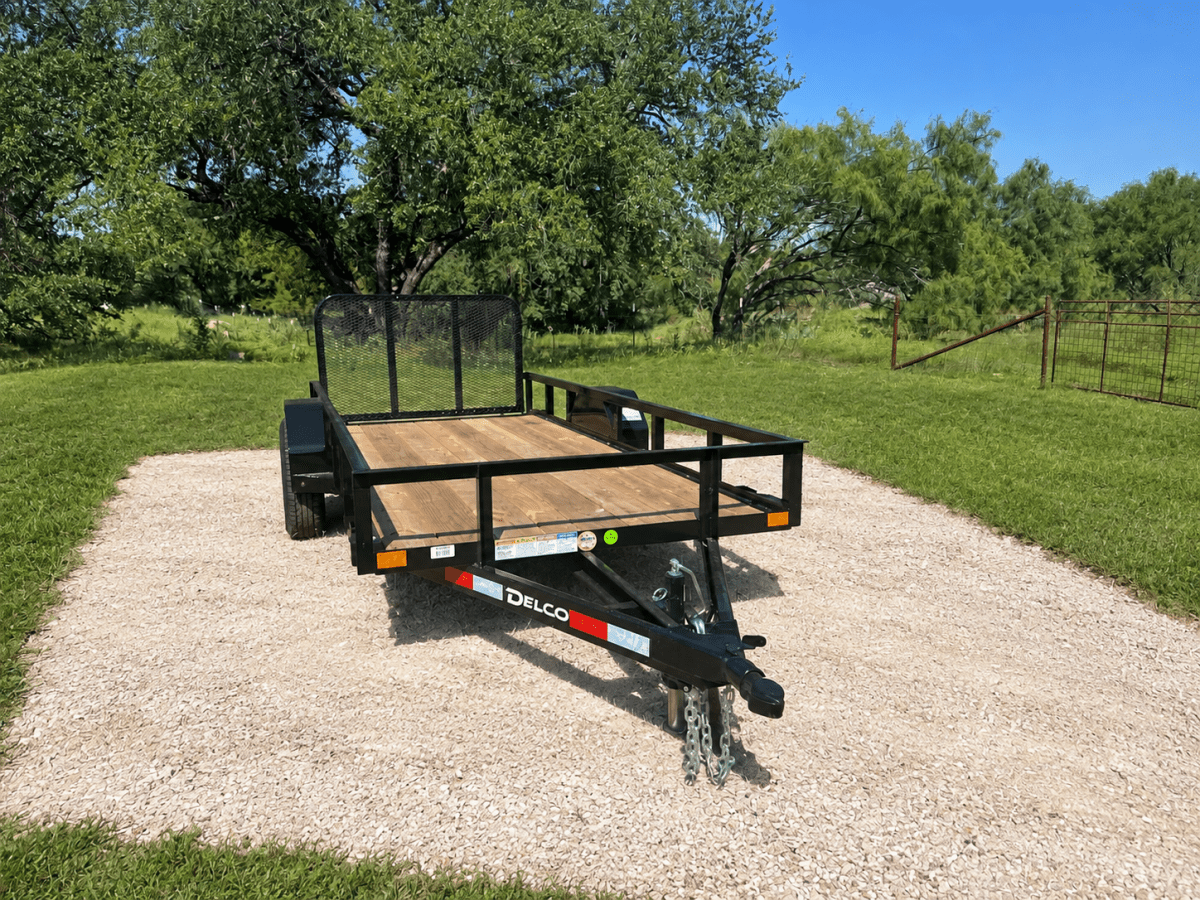 Delco 60"x12' Utility BLACK 3.5K Single Axle -7545 - J4 Trailer