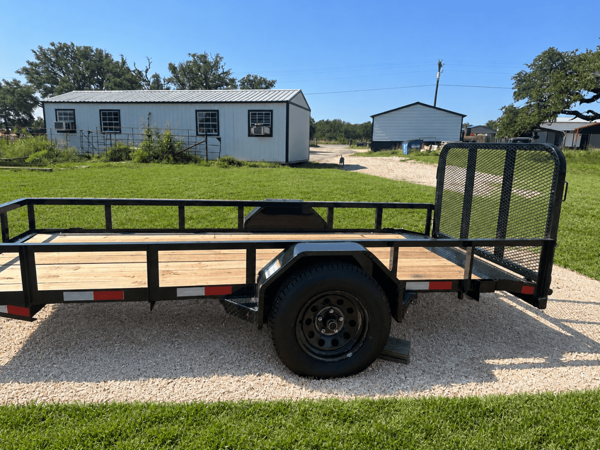 Delco 60"x12' Utility BLACK 3.5K Single Axle -7545 - J4 Trailer