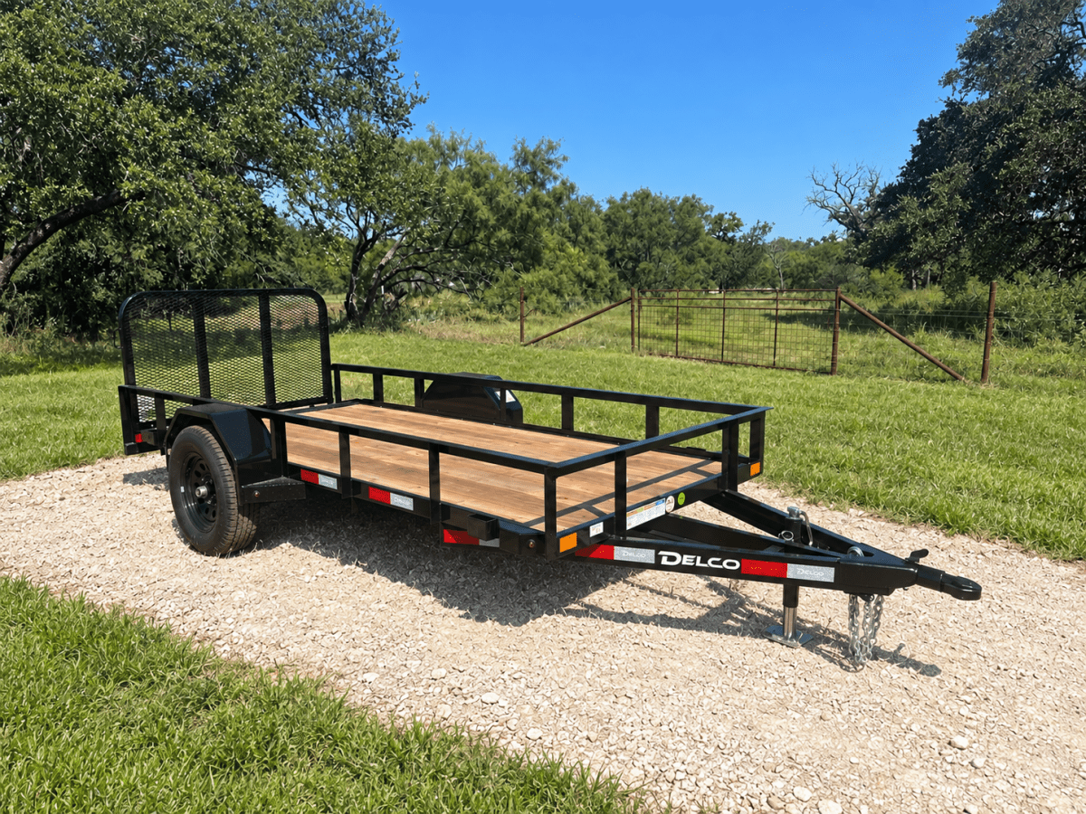 Delco 60"x12' Utility BLACK 3.5K Single Axle -7545 - J4 Trailer