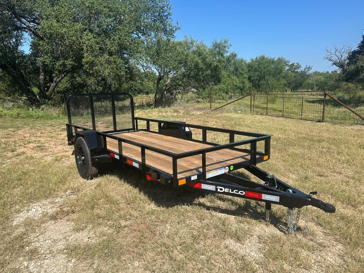 Delco 60"x12' Utility BLACK 3.5K Single Axle -7545 - J4 Trailer