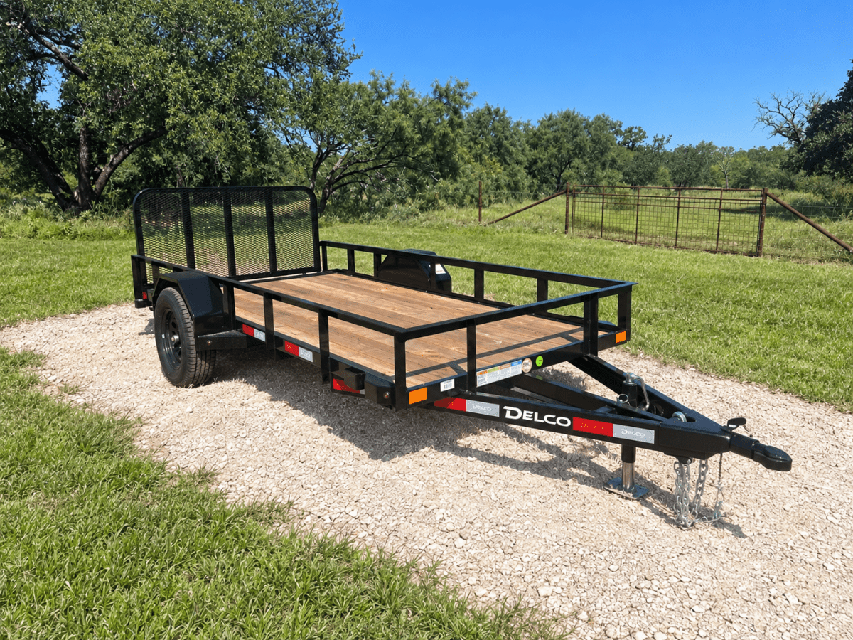 Delco 60"x12' Utility BLACK 3.5K Single Axle -7545 - J4 Trailer