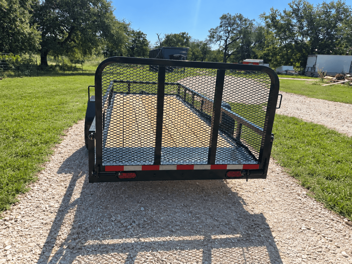 Delco 60"x12' Utility BLACK 3.5K Single Axle -7545 - J4 Trailer