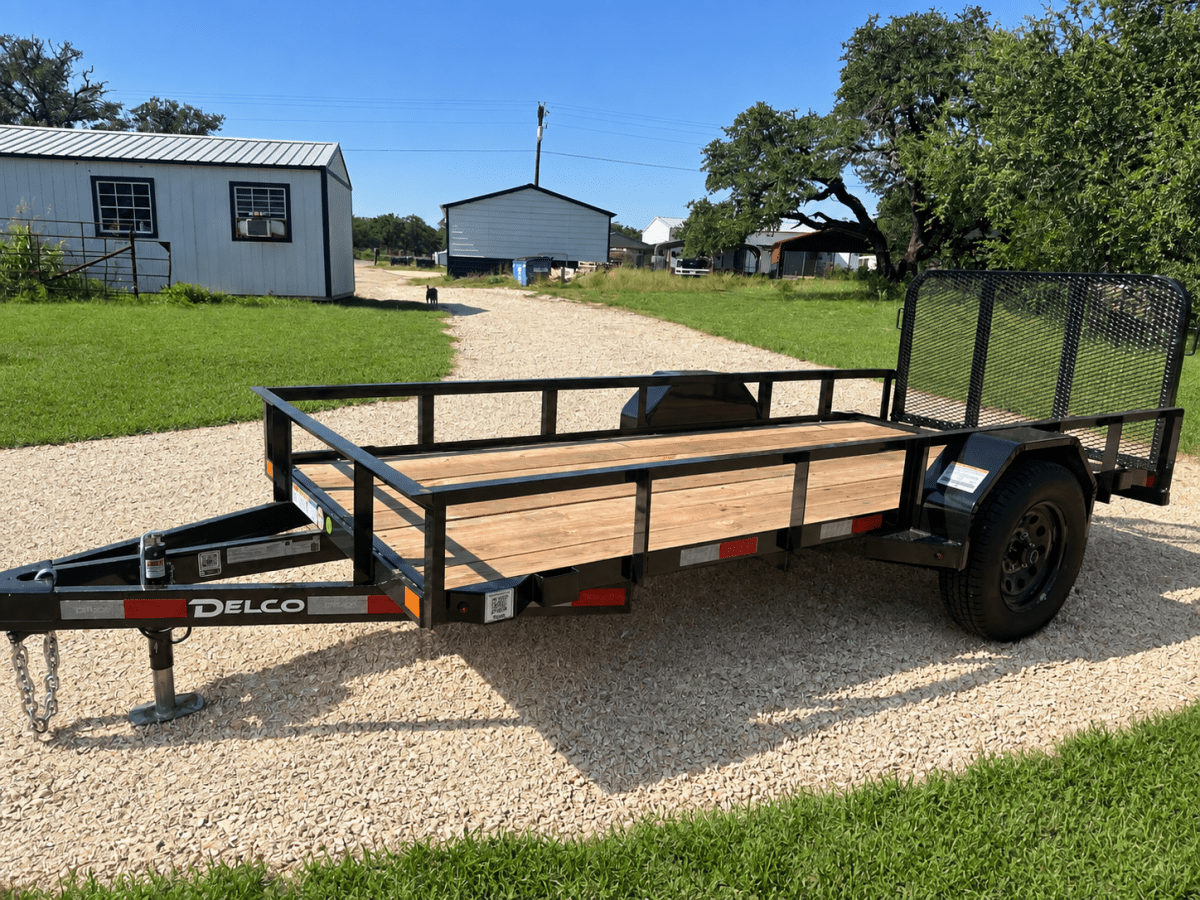 Delco 60"x12' Utility BLACK 3.5K Single Axle -7545 - J4 Trailer