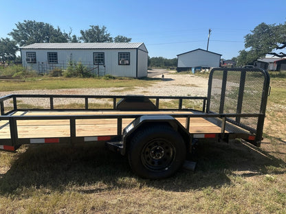 Delco 60"x12' Utility BLACK 3.5K Single Axle -7545 - J4 Trailer
