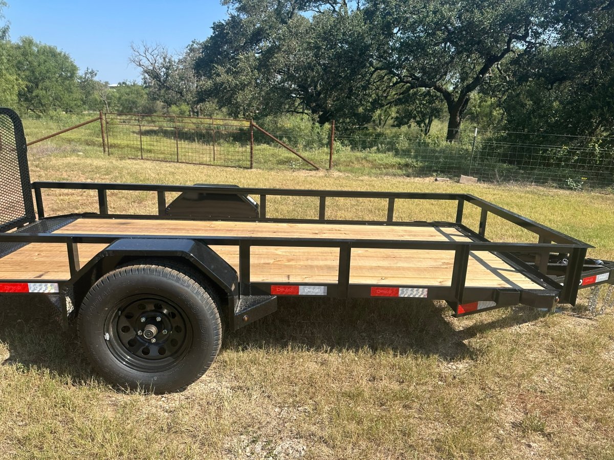 Delco 60"x12' Utility BLACK 3.5K Single Axle -7545 - J4 Trailer