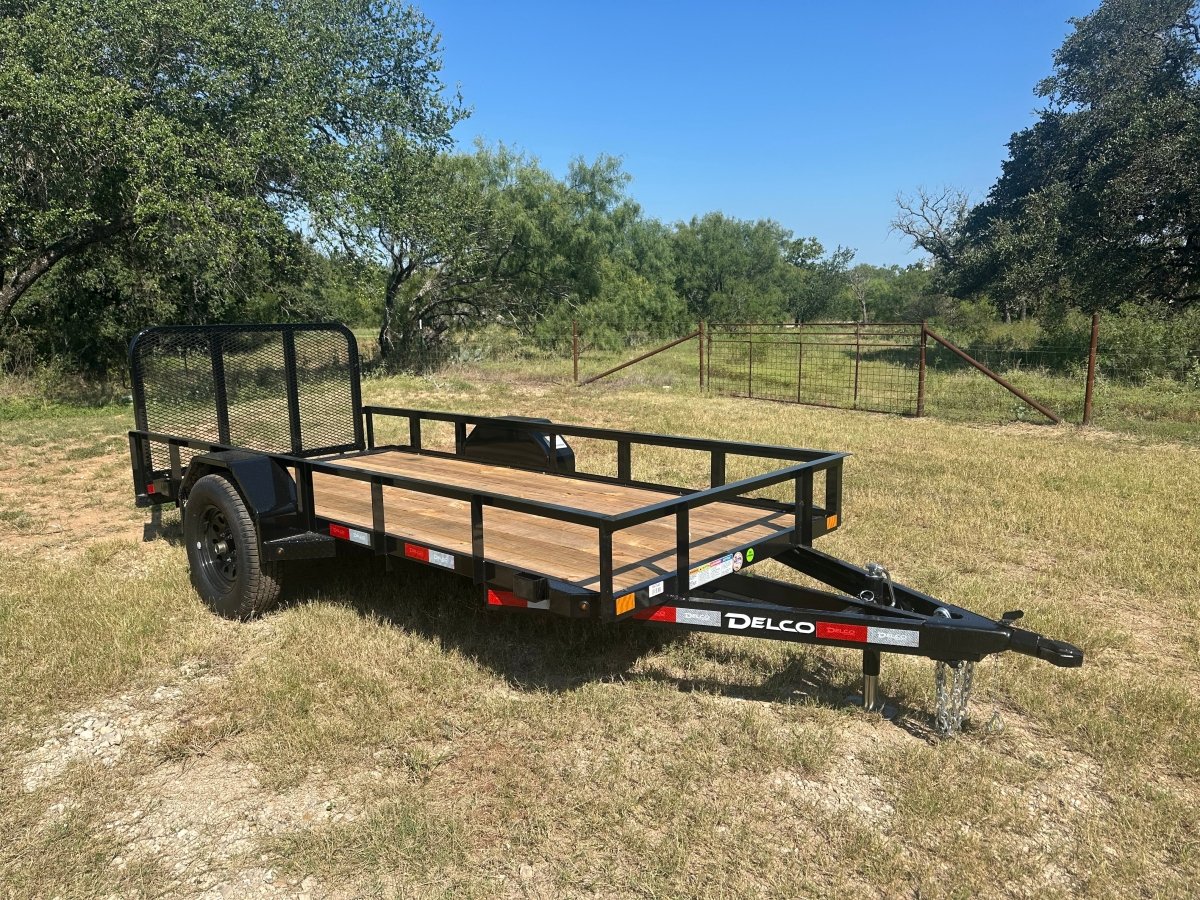Delco 60"x12' Utility BLACK 3.5K Single Axle -7545 - J4 Trailer