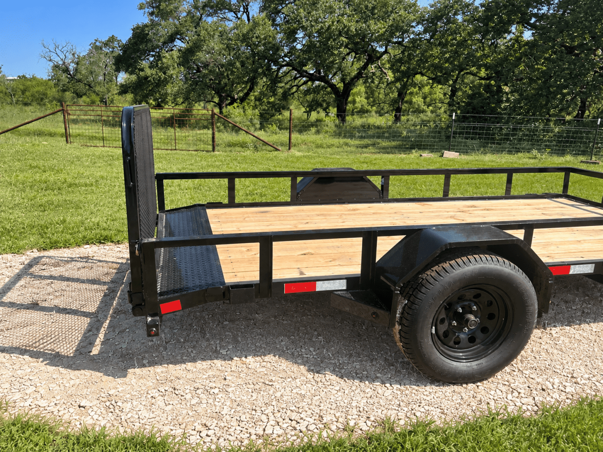 Delco 60"x12' Utility BLACK 3.5K Single Axle -7545 - J4 Trailer