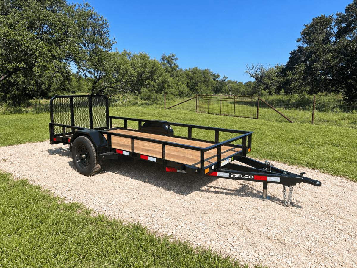 Delco 60"x12' Utility BLACK 3.5K Single Axle -7545 - J4 Trailer
