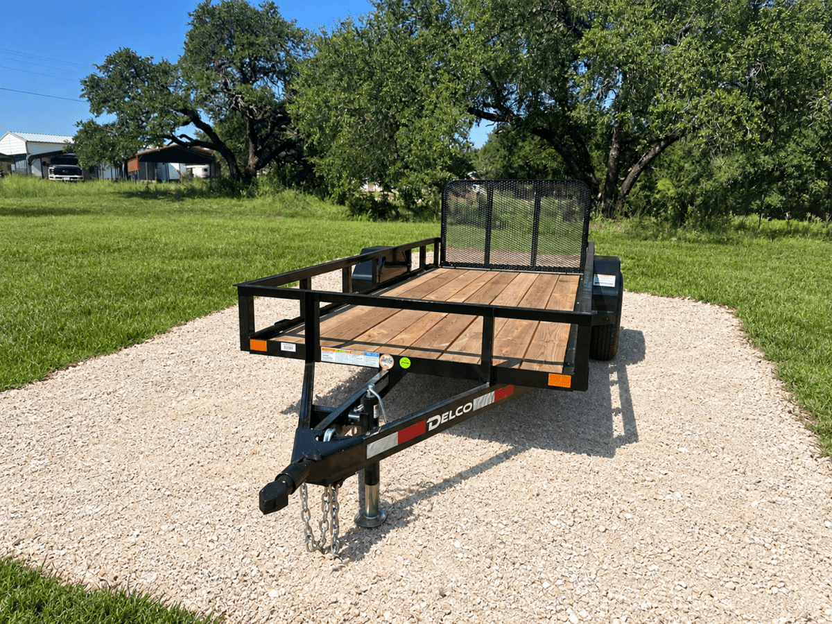 Delco 60"x12' Utility BLACK 3.5K Single Axle -7545 - J4 Trailer